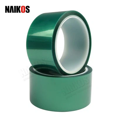 Fita de poliéster PET verde adesiva de silicone de alta temperatura