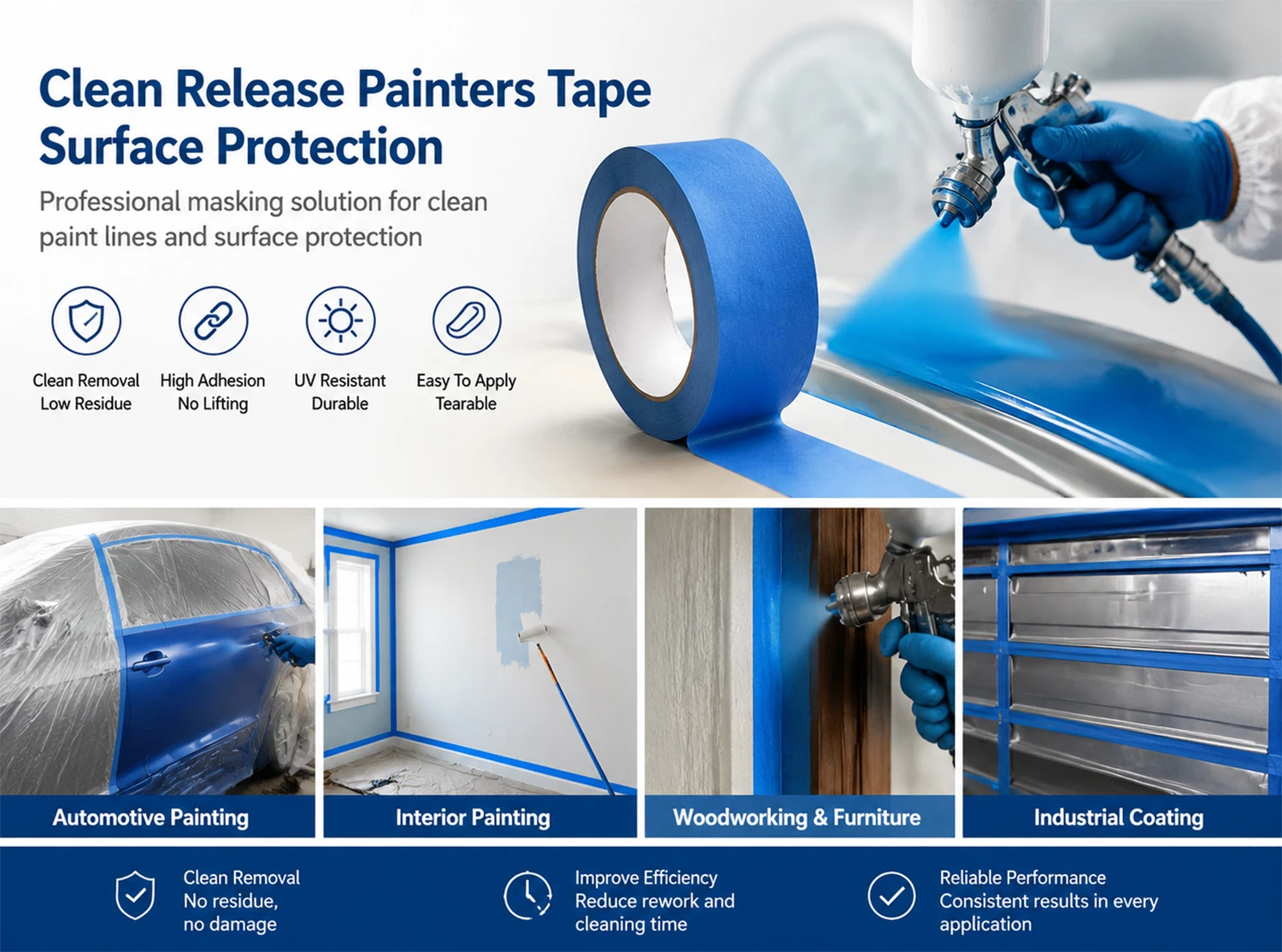 UV-resistant masking tape UV-resistant masking tape