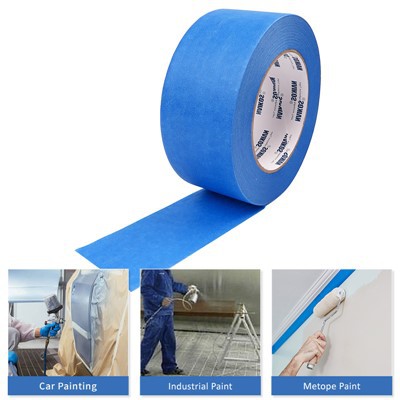 Fita de pintor azul para linhas de pintura limpas